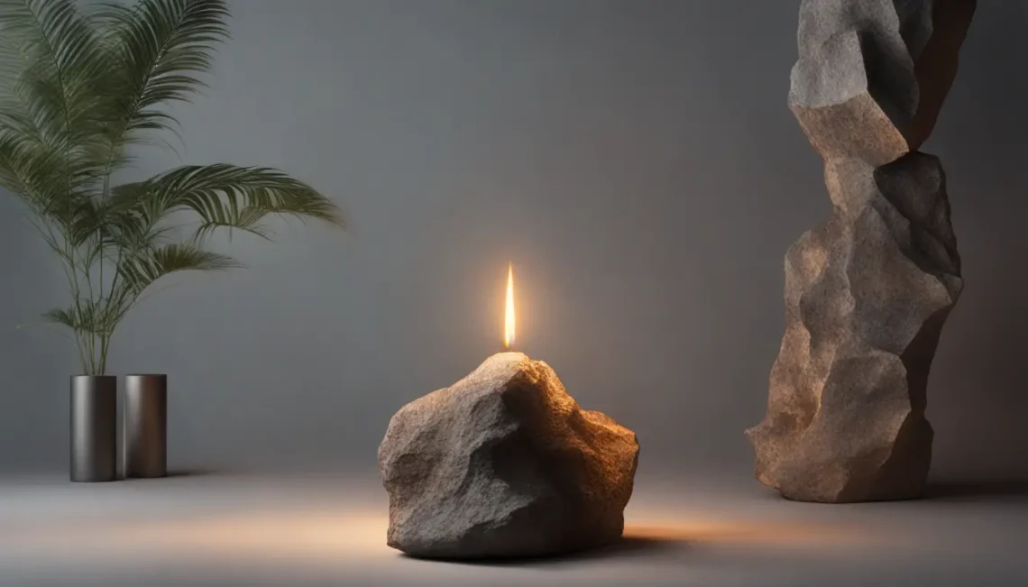 Imagem de uma vela acesa simbolizando esperança, com luz suave penetrando a escuridão e destacando a chama e a fé.
