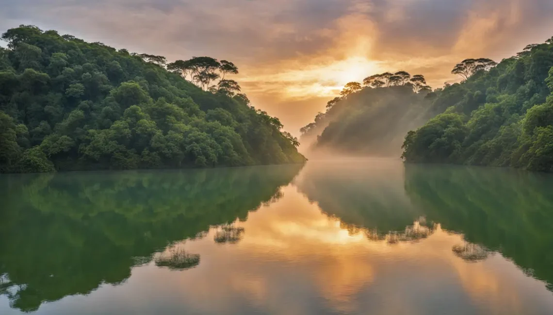 Indivíduo meditando em posição de lótus em um penhasco com aura luminosa, simbolizando espiritualidade e autoconhecimento.