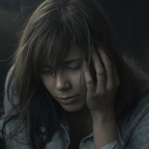 pessoa com autoestima baixa e ansiedade triste